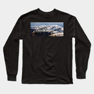 Panorama of mountain range in the spring Long Sleeve T-Shirt